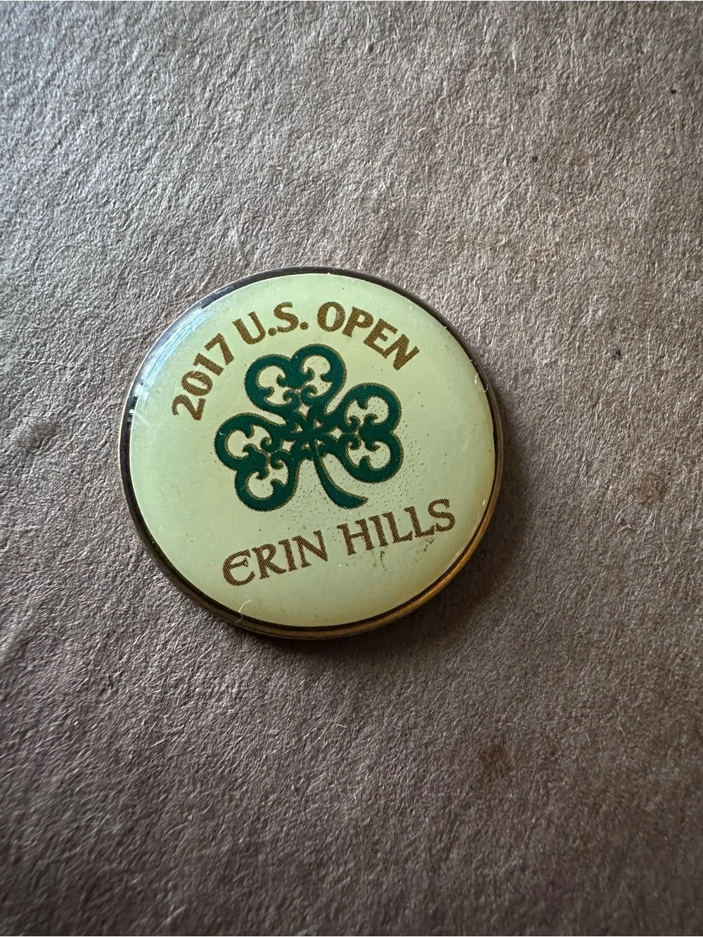 2017 U.S. Open Erin Hills Clover Shamrock Enameled Metal 1